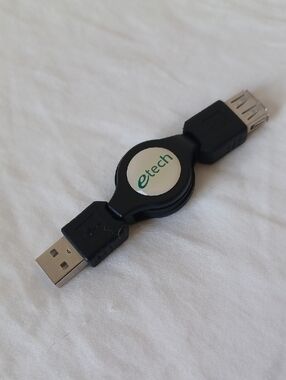 3/$25 SALE etech Retractable USB Type A Male To USB Type A Female Cable extender